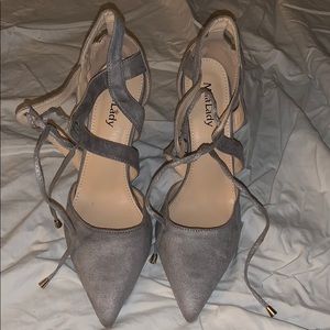 Grey Strappy Heels